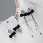 Embossed Ballet Dancer Bow Dangle Earring (various Designs)