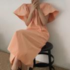 Square Neck Bell Sleeve Dress