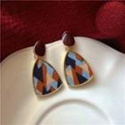 Print Triangle Dangle Earring