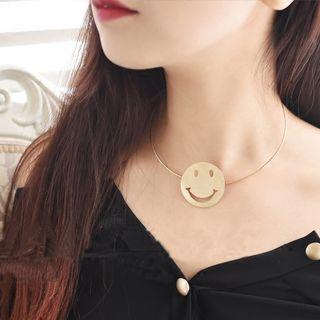 Smiley Disc Necklace