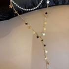 Alloy Star Faux Crystal Layered Necklace As Shown In Figure - One Size