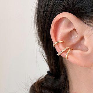Set Of 3: Ear Cuff 01 - Set Of 3 - Gold - One Size