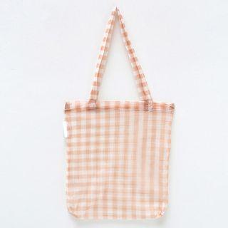 Gingham Mesh Shopper Bag