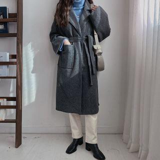Patch-pocket Tie-waist Coat