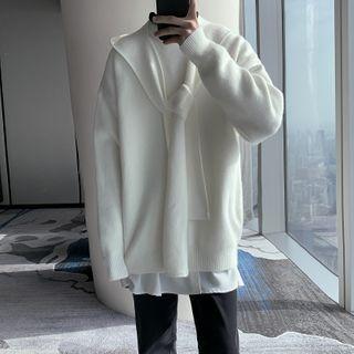 Set: Plain Sweater + Shawl