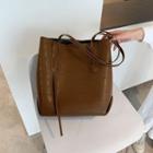 Faux Leather Croc Grain Tote Bag