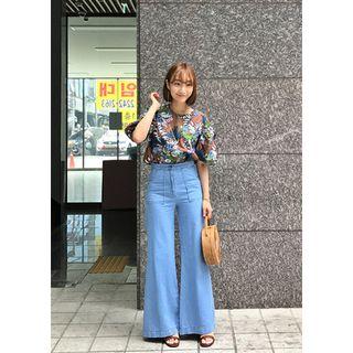 Pocket-detail Wide-leg Jeans