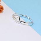 Triangle Open Ring Ring - Silver - One Size