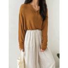 V-neck Boxy-fit Henley