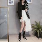 Lace Asymmetric Skirt White - One Size