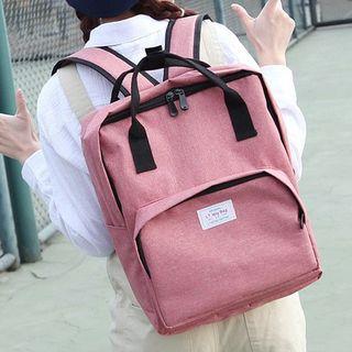 Couple Matching Plain Canvas Backpack