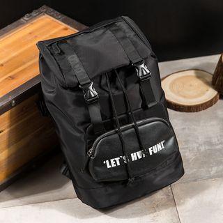 Lettering Lightweight Backpack Black - One Size