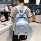 Iridescent Buckled Nylon Backpack