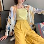 Plain Tank Top / High-waist Pant / Long-sleeve Jacket