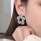 Alloy Flower Earring 1 Pair - Al1415 - Silver - One Size