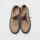 Lug-sole Suedette Lace-up Loafers