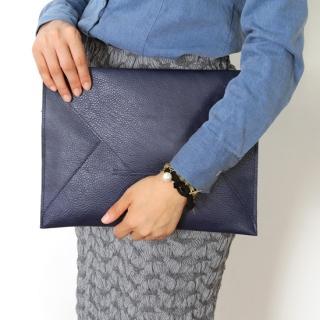 Faux Leather Envelope Clutch