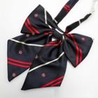 Striped Bow Tie Bow Tie - Stripe - Dark Blue & Red - One Size