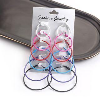 6 Pair Set: Hoop Earring