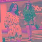 Elbow-sleeve Print Romper