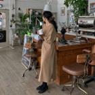 [lovb] Raglan-sleeve Tie-waist Long Dress