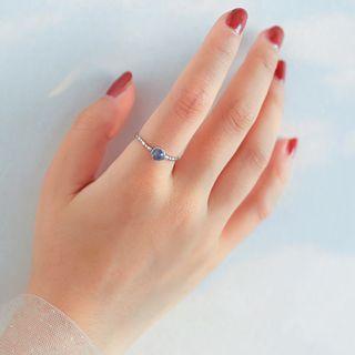 925 Sterling Silver Stone Open Ring As Shown In Figure - One Size