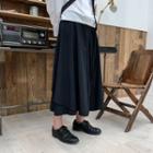 Asymmetric A-line Midi Skorts Black - One Size