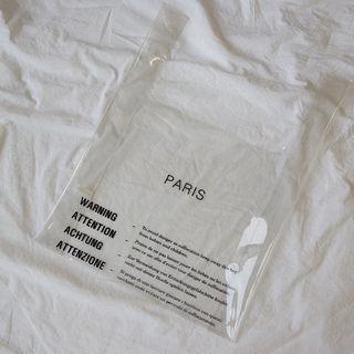 Lettering Transparent Pvc Shopper Bag
