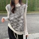 Melange Vest As Shown In Figure - One Size