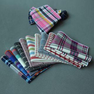 Yarn Dyed Plaid Pocket Square