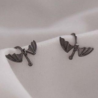 Bat Ear Cuff 1 Pair - Black - One Size
