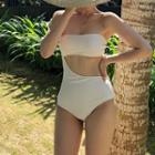 Cut-out Strapless Swimsuit