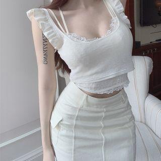 Frill Trim Camisole Top / Lace Camisole