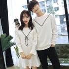 Couple Matching Chevron Sweatshirt / Long-sleeve Dress
