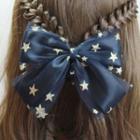 Star Print Bow Hair Clip