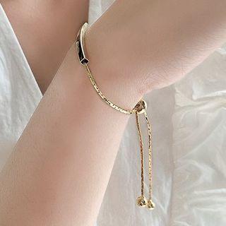 Metal Bar Adjustable Bracelet Bracelet - Gold - One Size