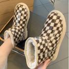 Pvc Checkered Short Boots