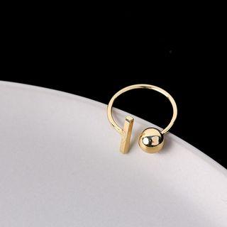 Copper Geometric Open Ring Gold - One Size