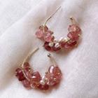 Petal Hoop Earring 1 Pair - As Shown In Figure - One Size
