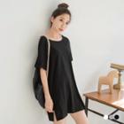 String-neck Cotton Tee Dress