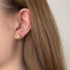 Sterling Sliver Geometric Stud Earring