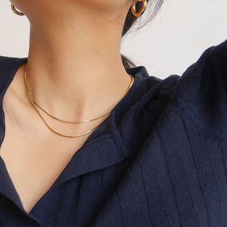 Layered Alloy Necklace (various Designs) / Set