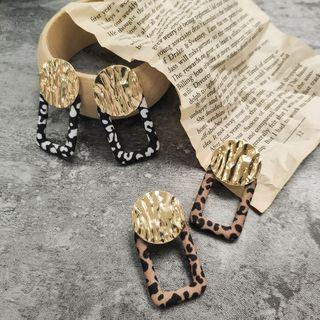 Geometric Stud Earring Khaki - One Size
