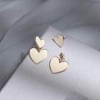 Alloy Heart Dangle Earring 1 Pair - White - One Size