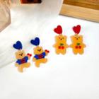 Heart & Bear Resin Dangle Earring
