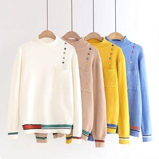 Striped Pocket Detail Sweater