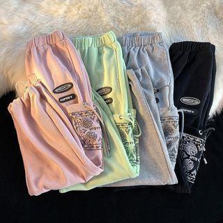 Paisley Print Pocket Wide Leg Pants