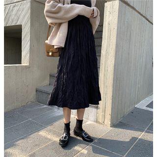 Suede Loose-fit Midi Skirt