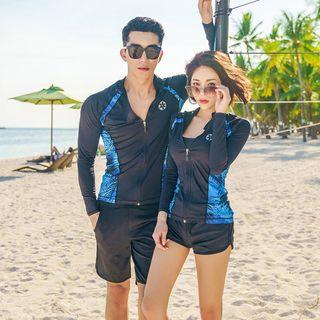 Couple Matching Zip-up Rashguard Jacket