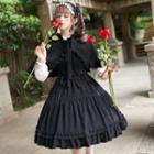 Sleeveless A-line Dress / Cape / Set